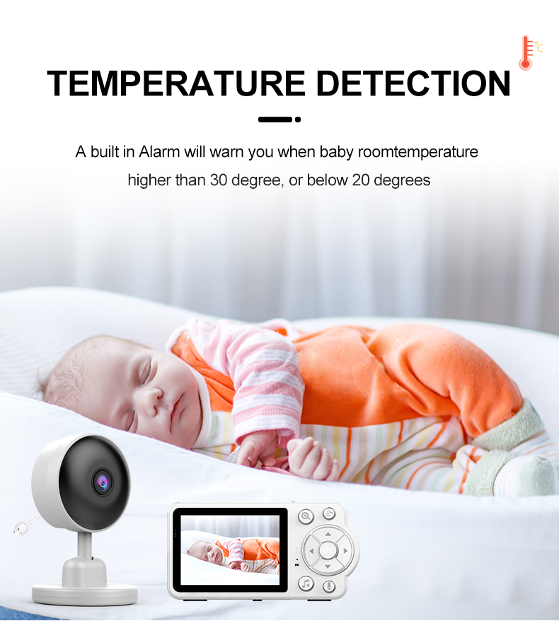 C3ElectronicBabyMonitorwith28inchLCDDisplaySurveillanceVideoTwoWayAudioNightVisionSmartBabyCameraSec-2002125-7