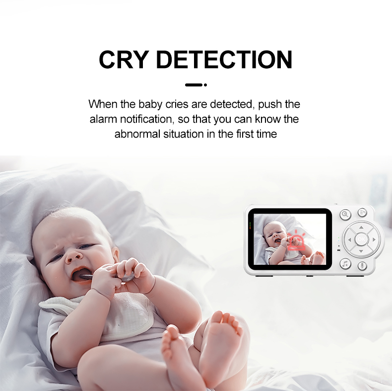 C3ElectronicBabyMonitorwith28inchLCDDisplaySurveillanceVideoTwoWayAudioNightVisionSmartBabyCameraSec-2002125-8