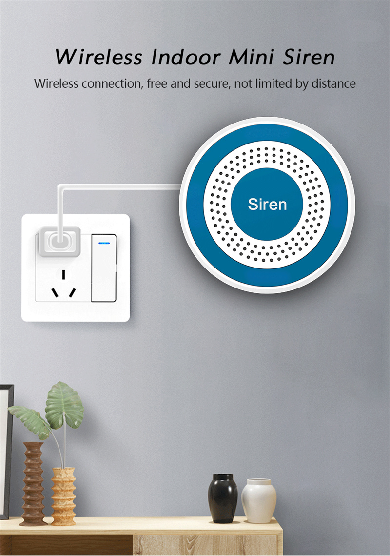 PGSTPE-519RWirelessSoundandLightSiren100dBStandalone433mhzStrobeSirenHomeSecuritySoundAlarmSystem-2007096-1