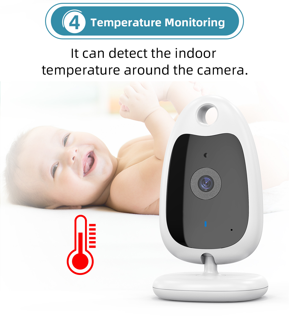 VB61020inchWirelessIndoorVideoBabyMonitorTwo-WayIntercomTemperatureMonitoringAutoNightVisionSecurity-1996050-5