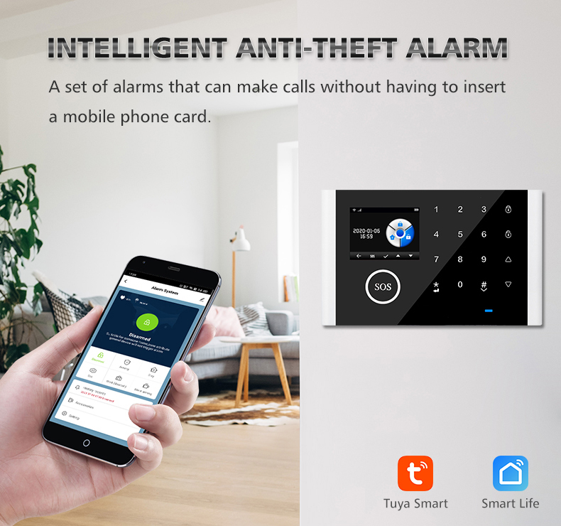WIFIGSMAlarmSystemKitsTuyaSmartHomeWifiDoorSensorDoorbellMotionSensorDetectorSecurityAlarmsforHome-1982639-1
