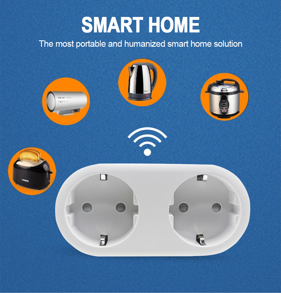 2In1TuyaWIFISmartSocketDualOutletEUPlugVoiceControlWirelessSmartSocketAPPRemoteControlWorkwithAlexaG-1981519-2