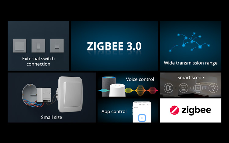 3pcsSONOFFZBMINIZigbee30Two-WaySmartSwitchAPPRemoteControlviaeWeLinkSupportSmartThingsHubAlexaGoogle-1815713-2