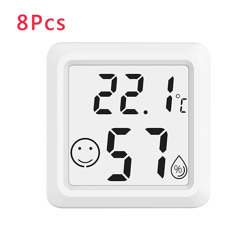 8PcsMiniIndoorsThermometerHygrometerHigh-precisionElectronicTemperatureHumidityMeterDigitalDisplayWa-2007005-1