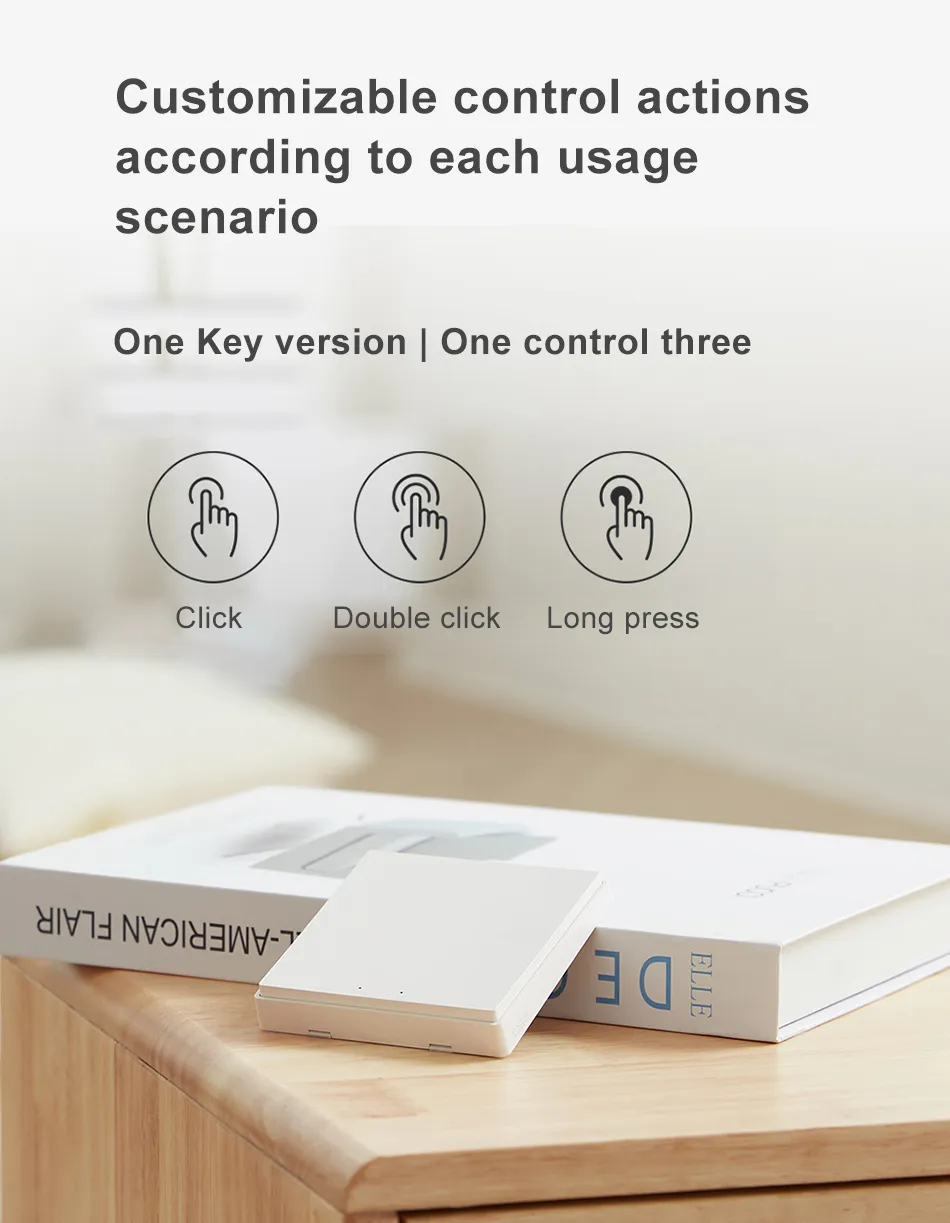 AqaraD1SmartZigbeWall-mountedSwitchIntelligentWirelessKeyLightButtonRemoteControlSwitchSupportMijiaA-2004834-3