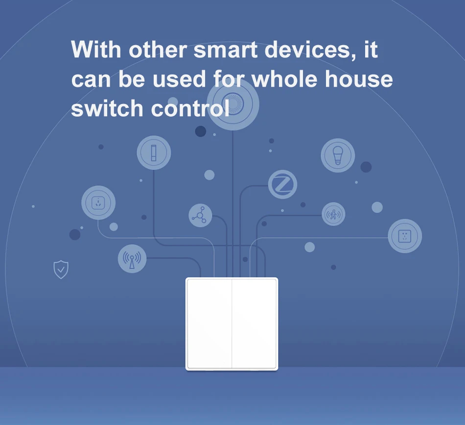 AqaraD1SmartZigbeWall-mountedSwitchIntelligentWirelessKeyLightButtonRemoteControlSwitchSupportMijiaA-2004834-6