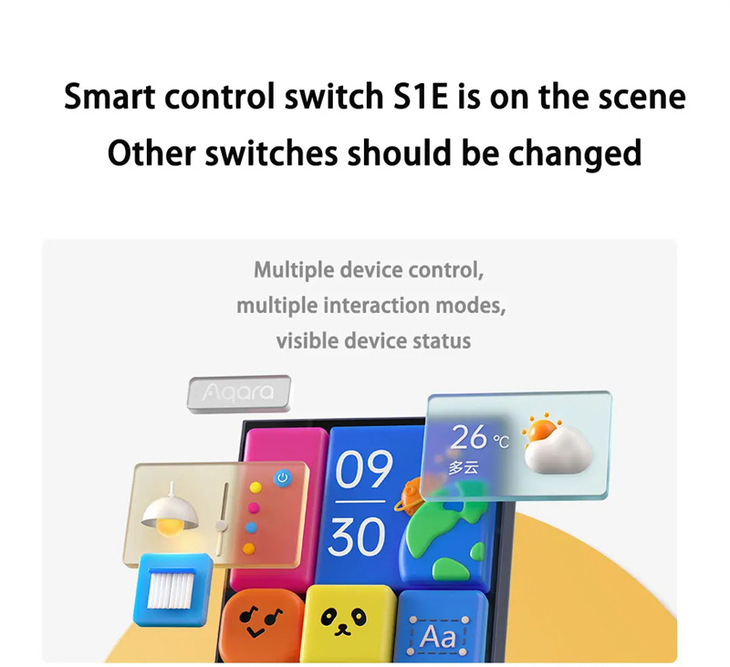 AqaraSmartSwitchS1ETouchControl4FullLEDTimerCalendarPowerStatisticsSceneSettingRemoteWorkwithHomekit-2000545-4