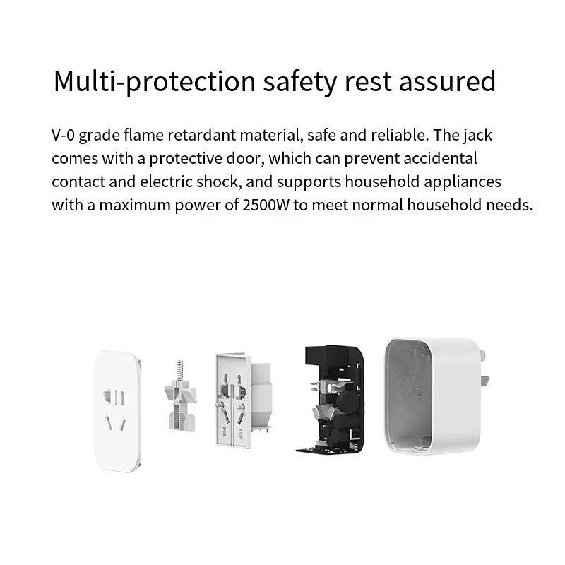 AqaraT1SmartWallSocketZigbee30RemoteControlWirelessFive-holeSocketTimingFunctionSupportVoiceControlw-2006858-6