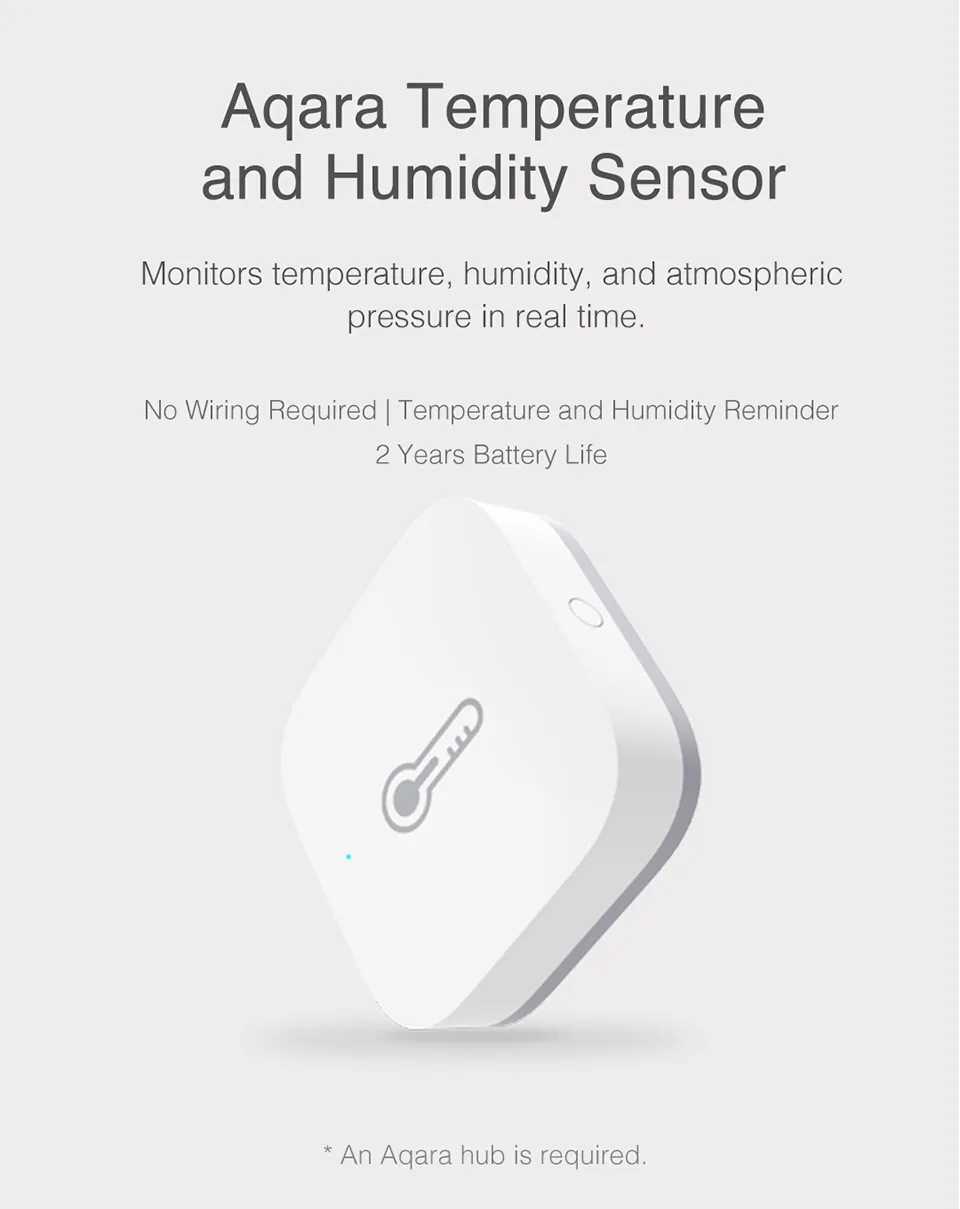 AqaraTemperatureSensorSmartZigbeAirPressureHumidityEnvironmentSensorRemoteControlforXiaoMiHomeHomeki-2004763-1