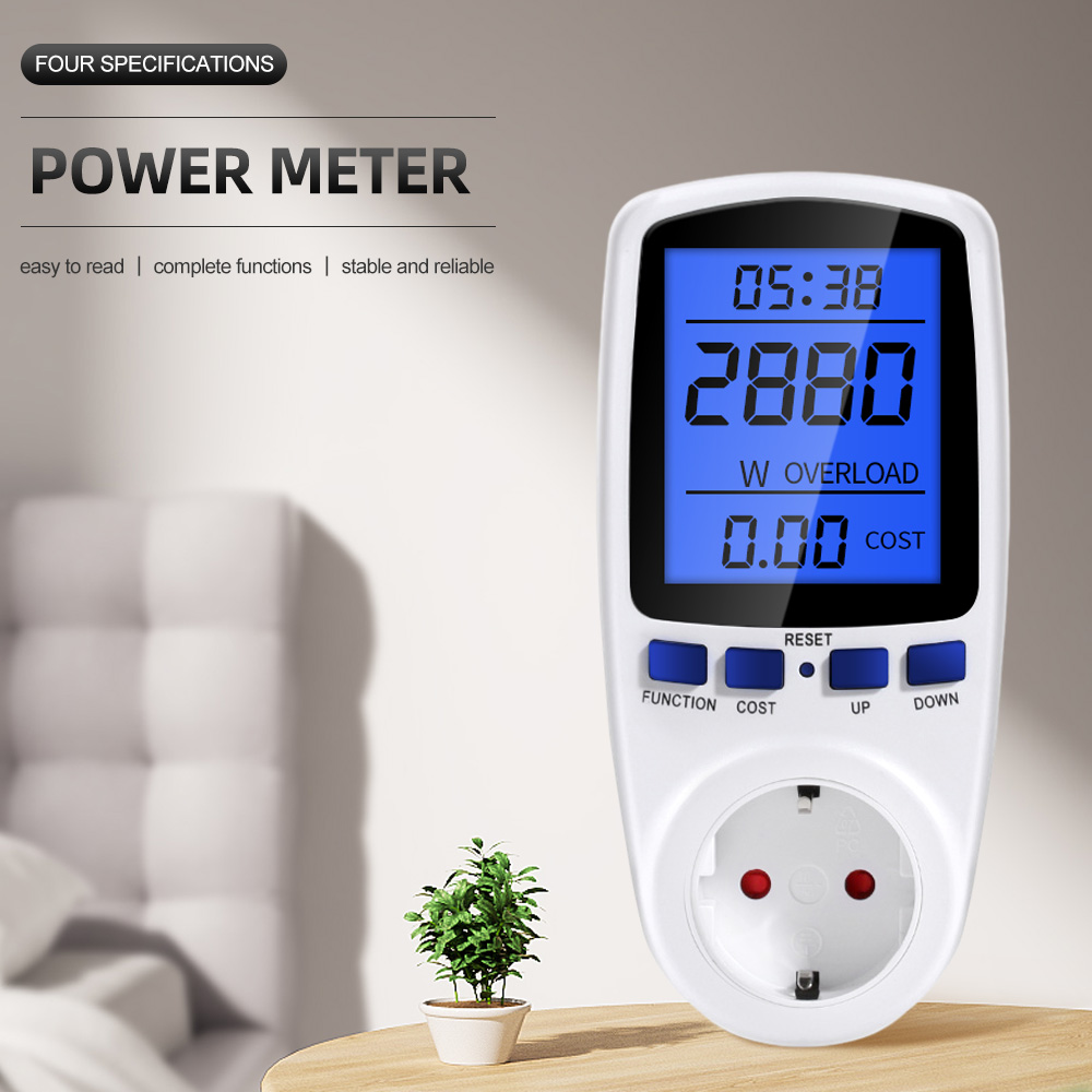 DigitalVoltageWattmeterPowerMeterSocketEUPlug230VACWattageKwhEnergyConsumptionElectricityMeter-1978993-1