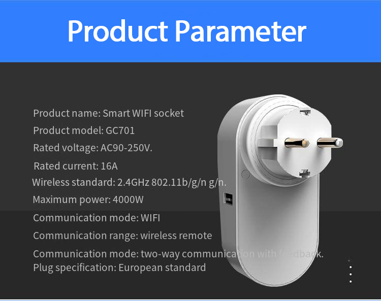 GC70116ASmartWiFiSocketAC90-250VEUPlugPowerOutletAPPControlSupportAlexaGoogleVoiceControl-2007098-5