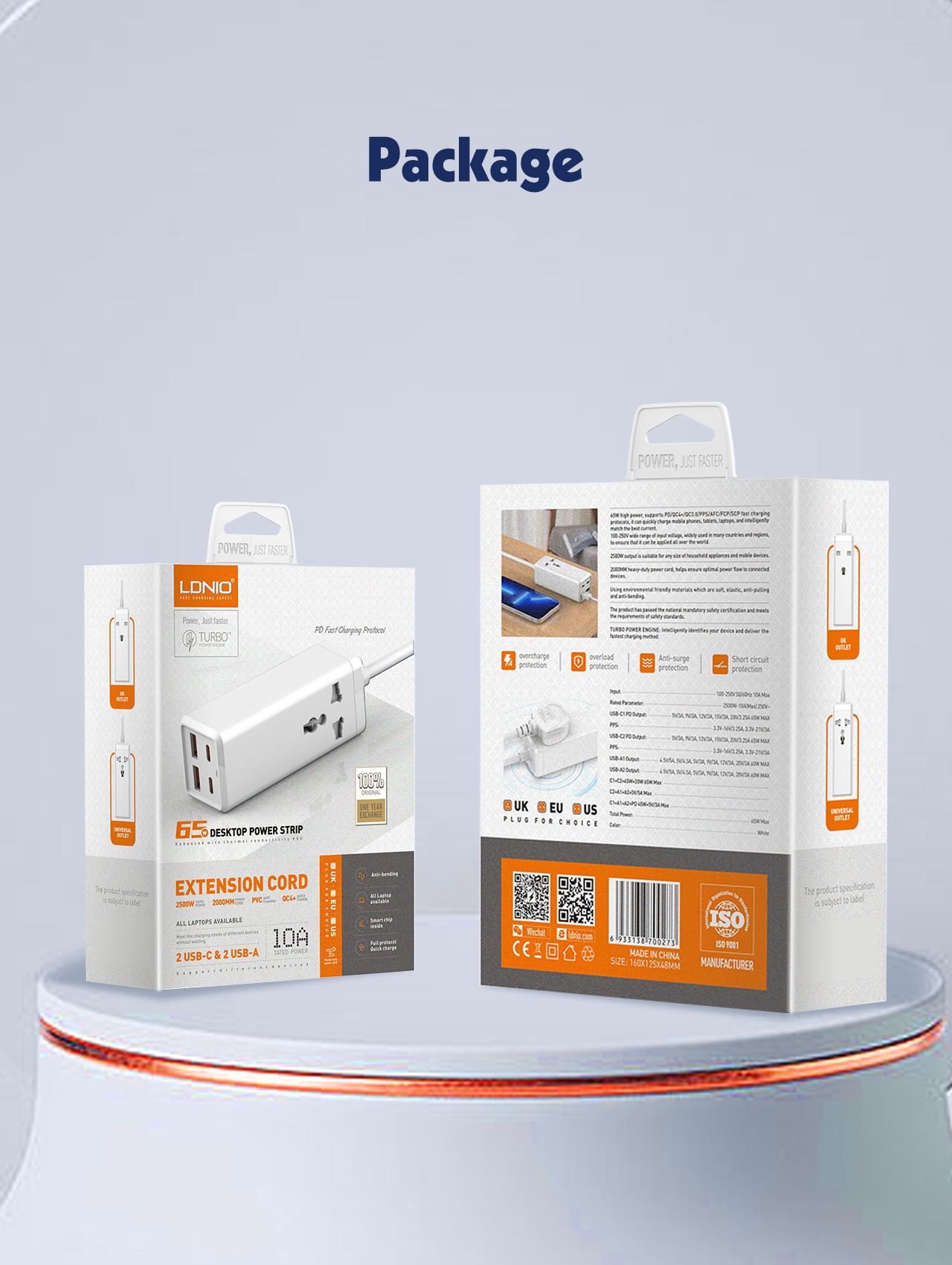 LDNIO65WUSBCCharger4PortsUSBOutputDesktopPowerStripForLaptopMacbook1padCameraCellPhoneFastChargeChar-1986821-22