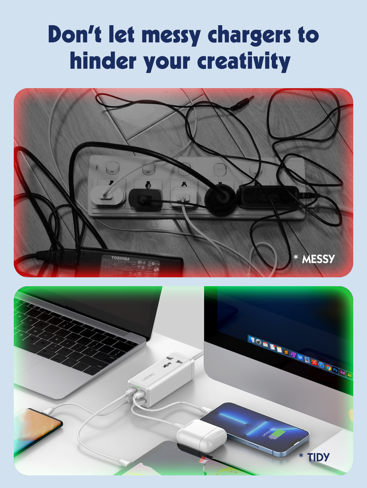 LDNIO65WUSBCCharger4PortsUSBOutputDesktopPowerStripForLaptopMacbook1padCameraCellPhoneFastChargeChar-1986821-5