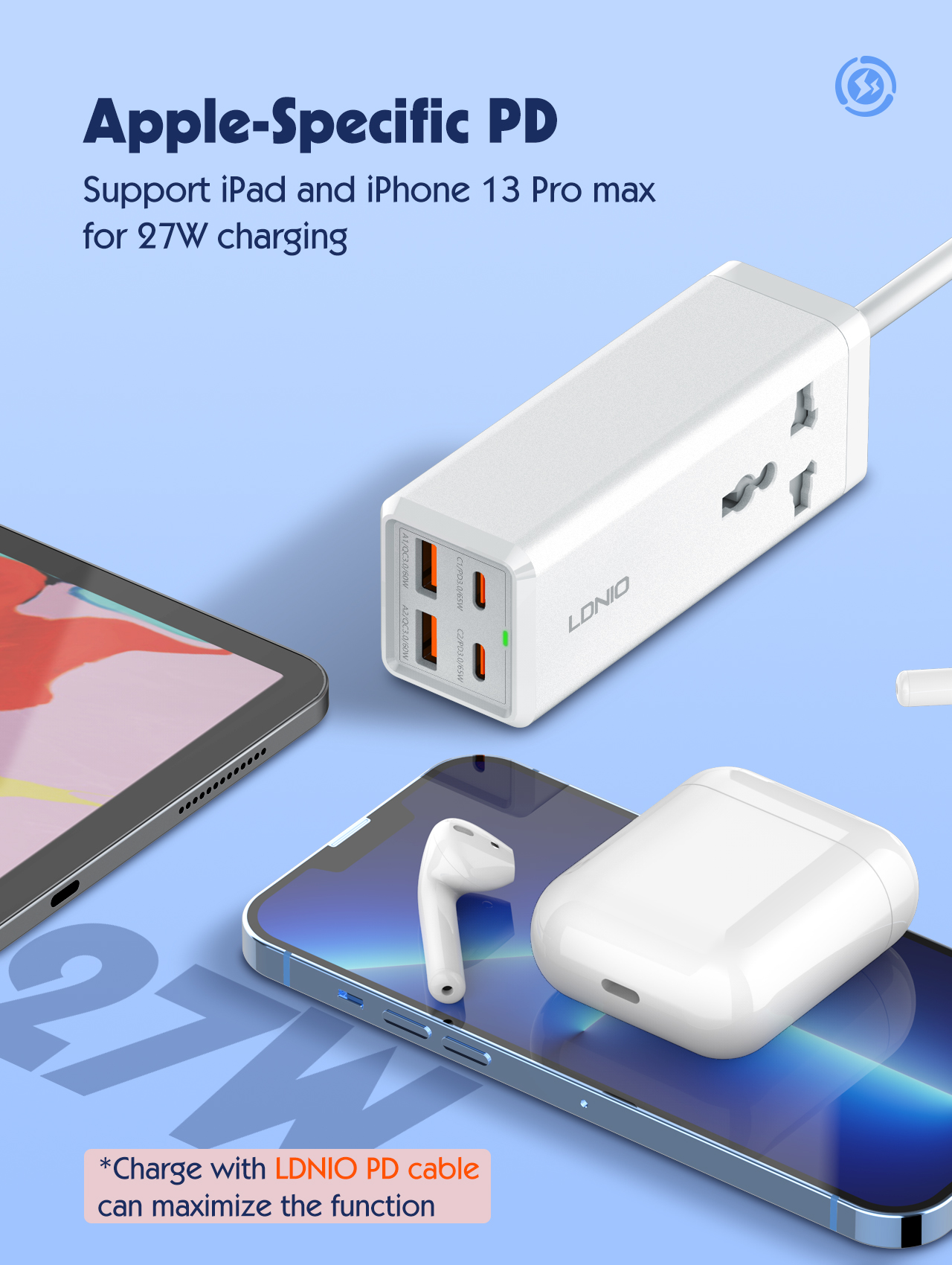 LDNIO65WUSBCCharger4PortsUSBOutputDesktopPowerStripForLaptopMacbook1padCameraCellPhoneFastChargeChar-1986821-7