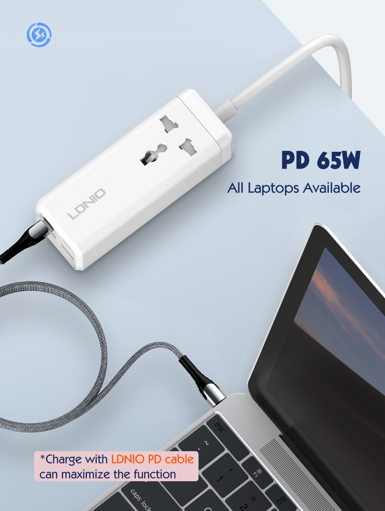 LDNIO65WUSBCCharger4PortsUSBOutputDesktopPowerStripForLaptopMacbook1padCameraCellPhoneFastChargeChar-1986821-8