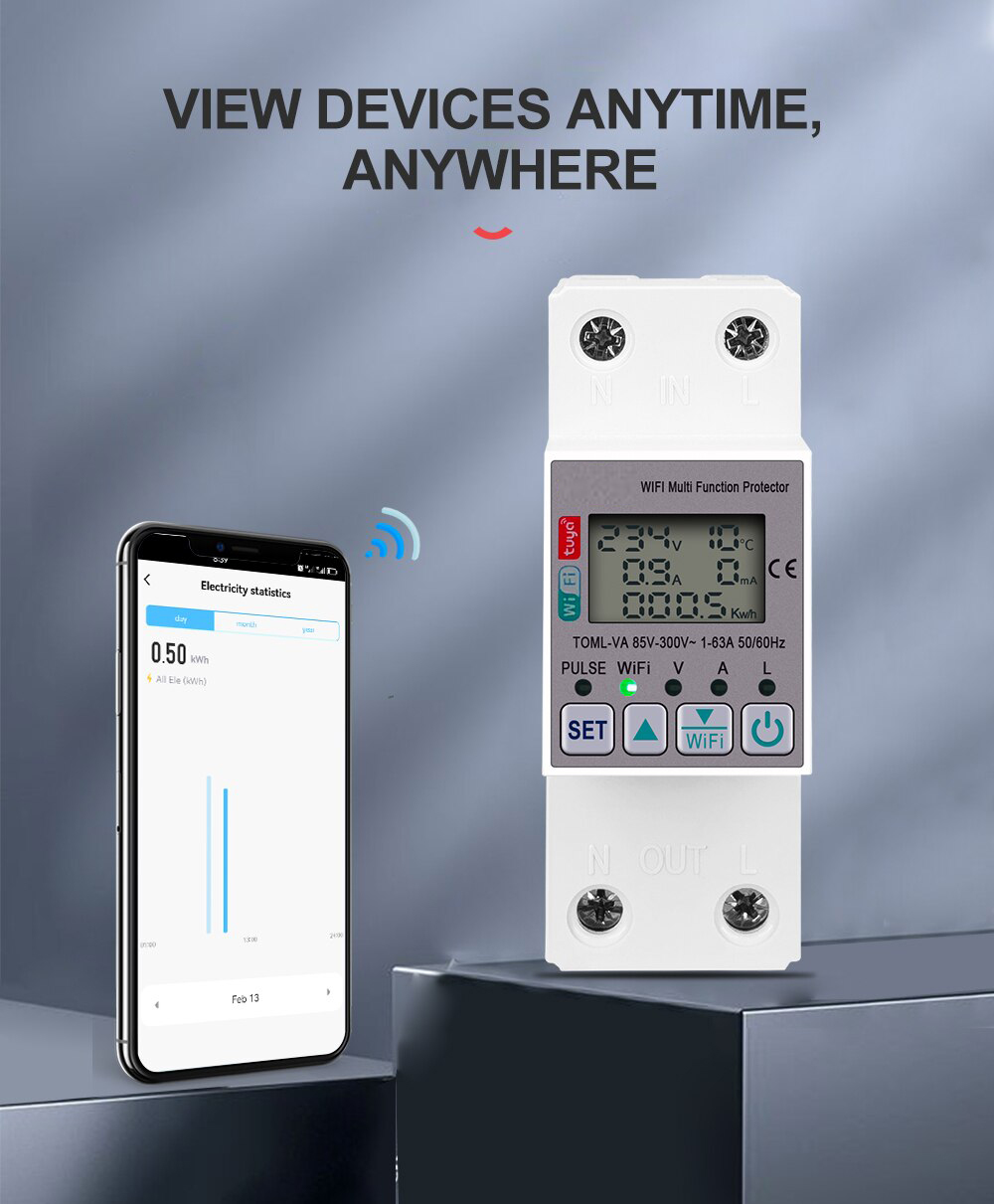 MAIQ-6363A110V220VTuyaWiFiEnergyMeterKwhMeteringSwitchTimingFunctionwithVoltageCurrentandLeakageProt-1993653-12