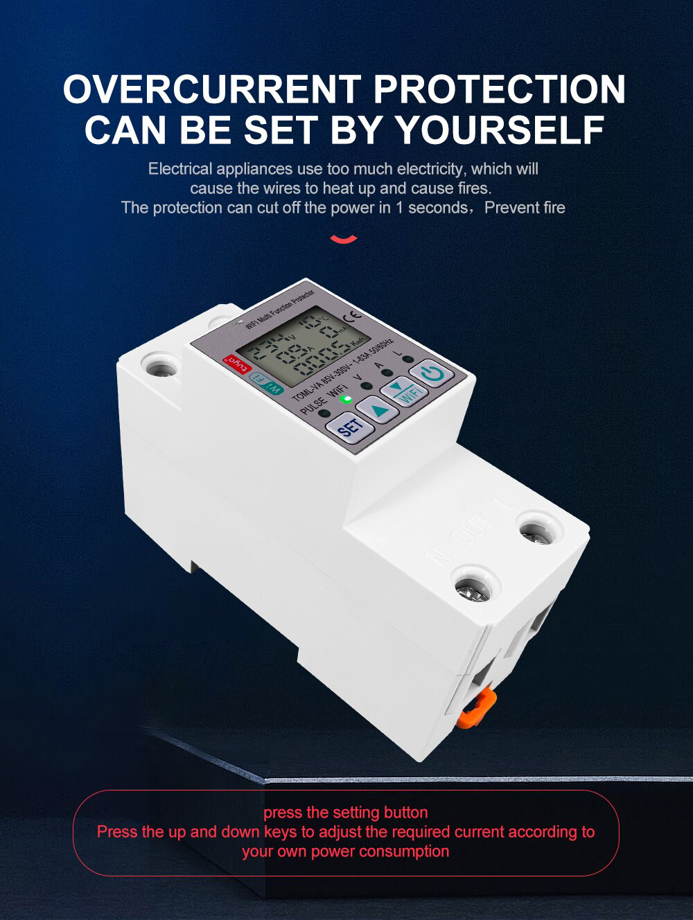 MAIQ-6363A110V220VTuyaWiFiEnergyMeterKwhMeteringSwitchTimingFunctionwithVoltageCurrentandLeakageProt-1993653-6