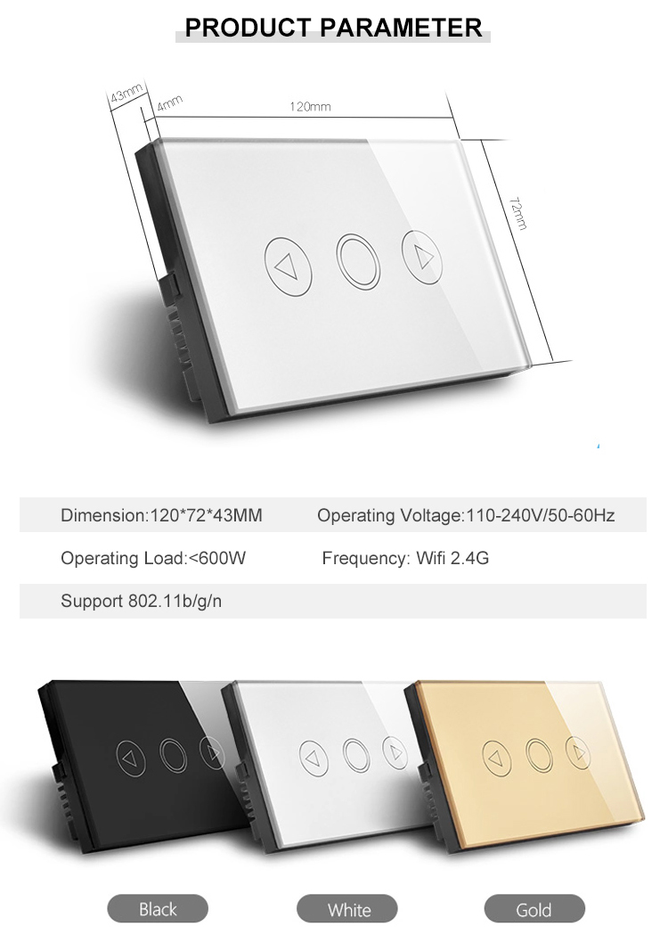 MAKEGOOD110-240V24GHzWifiSwitchTouchLEDDimmerSwitchwithLEDIndicator-1835848-7