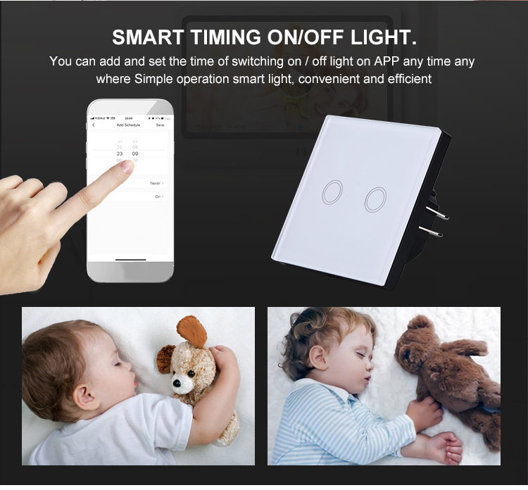 MAKEGOODEUStandardSmartLightSwitchWiFi2GangWirelessTouchSensorRemoteControlSmartSwitchwithPowerStati-1829129-2