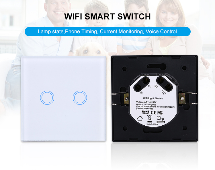 MAKEGOODEUStandardSmartLightSwitchWiFi2GangWirelessTouchSensorRemoteControlSmartSwitchwithPowerStati-1829129-4