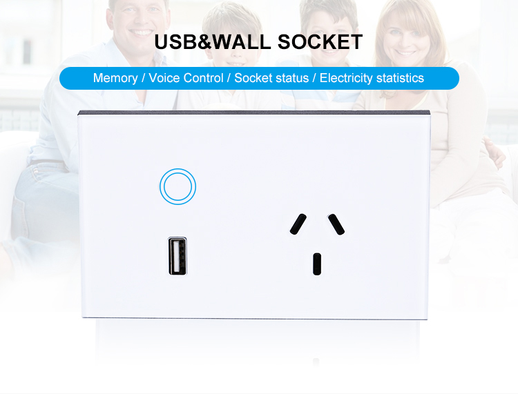 MAKEGOODWiFi24G110V-240VUSStandardSmartSwitchElectricalSocketWifiUSBWallSocket-1834745-1