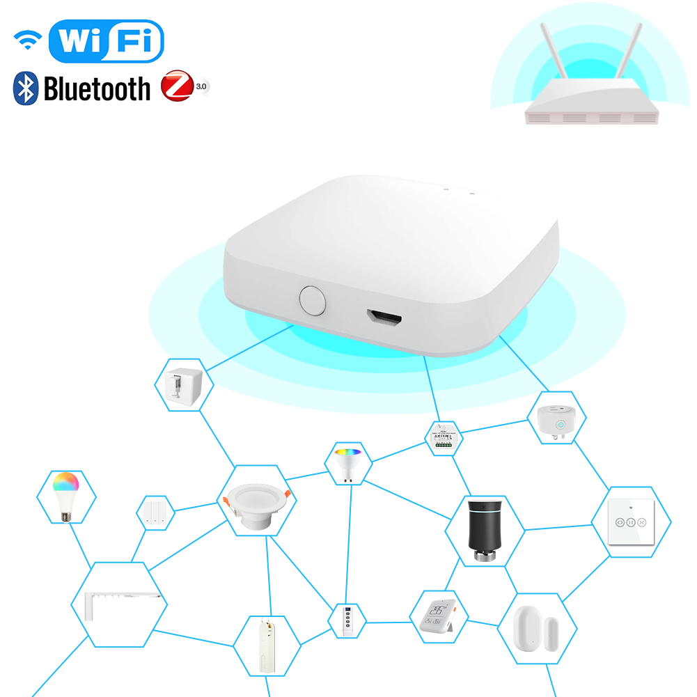 MoesHouseMulti-modeSmartGatewayZigBee30WiFibluetoothMeshHubWorkwithTuyaSmartAppVoiceControlviaAlexaG-1878171-7