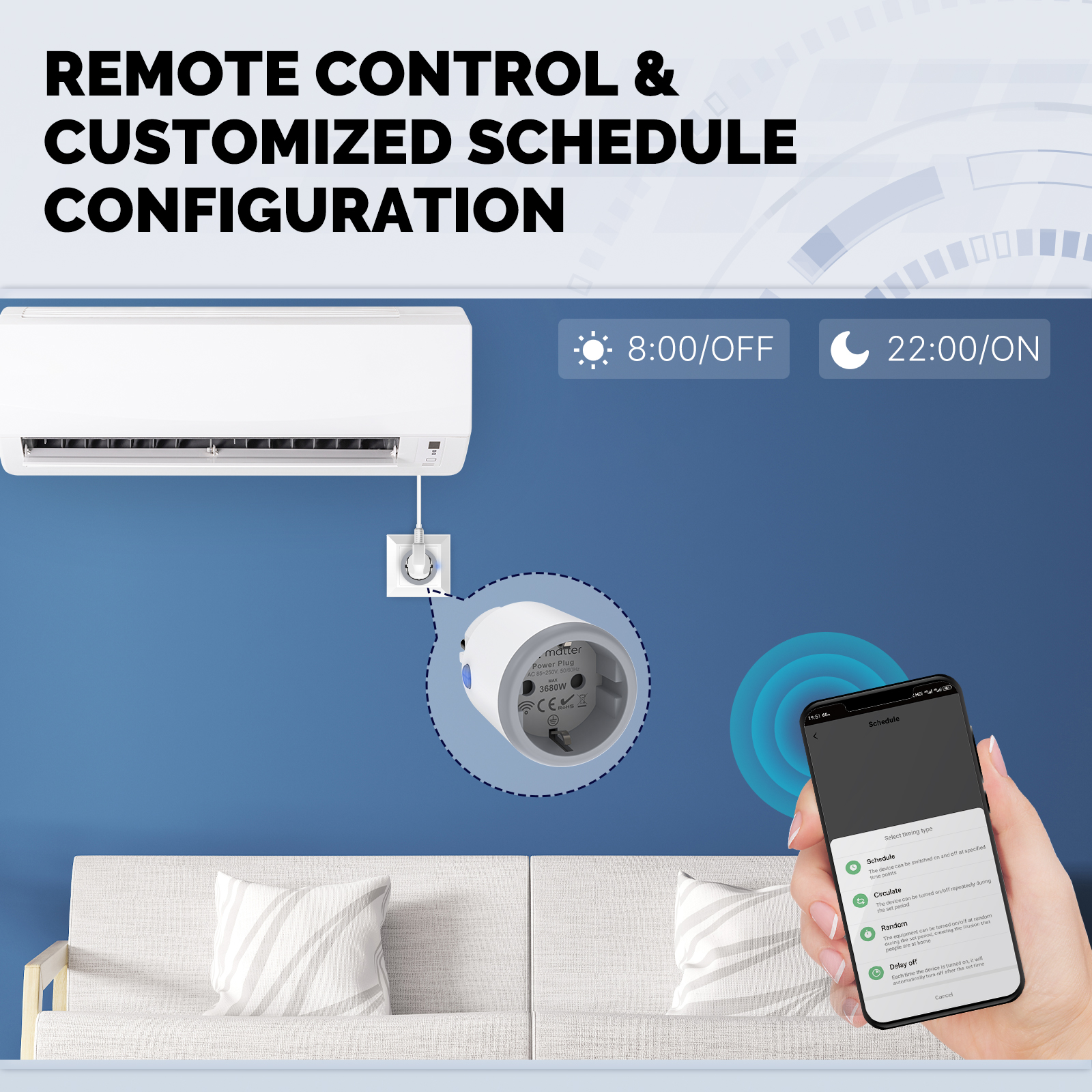 MoesHouseWiFiSmartPlugSocket16A3680WAC85-250V5060HzSmartTimerOutletPowerMonitorSupportTuyaAppleWorkW-1998490-3
