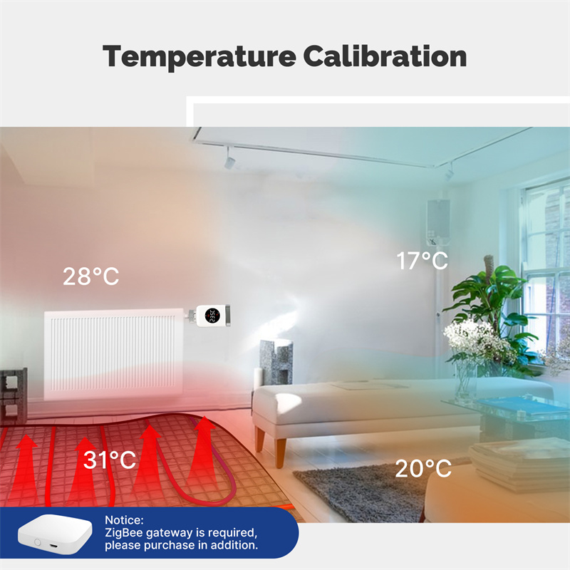 MoesTuyaZigbeWiFiTRVSmartThermostaticRadiatorValveAPPRemoteTemperatureControllerTimingFunctionVoiceC-2002261-6