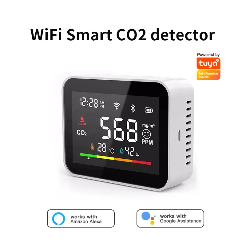 RSHTuyaWiFiSmartCO2detectorMonitorCarbonDioxideDetectorCO2MeterIndoorSmartHomeGreenhouseAirHumitureS-2008339-2