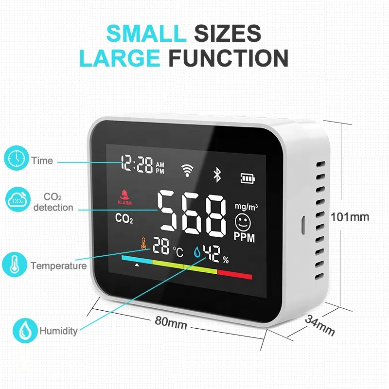 RSHTuyaWiFiSmartCO2detectorMonitorCarbonDioxideDetectorCO2MeterIndoorSmartHomeGreenhouseAirHumitureS-2008339-3