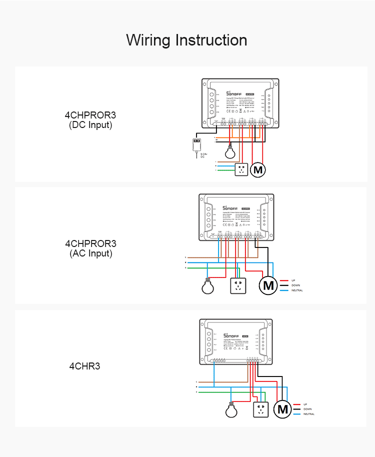 SONOFF4CHR3AC100-240V5060Hz10A2200W4GangWiFiDIYSmartSwitchInchingSelf-LockingInterlock3WorkingModeAP-1993735-7