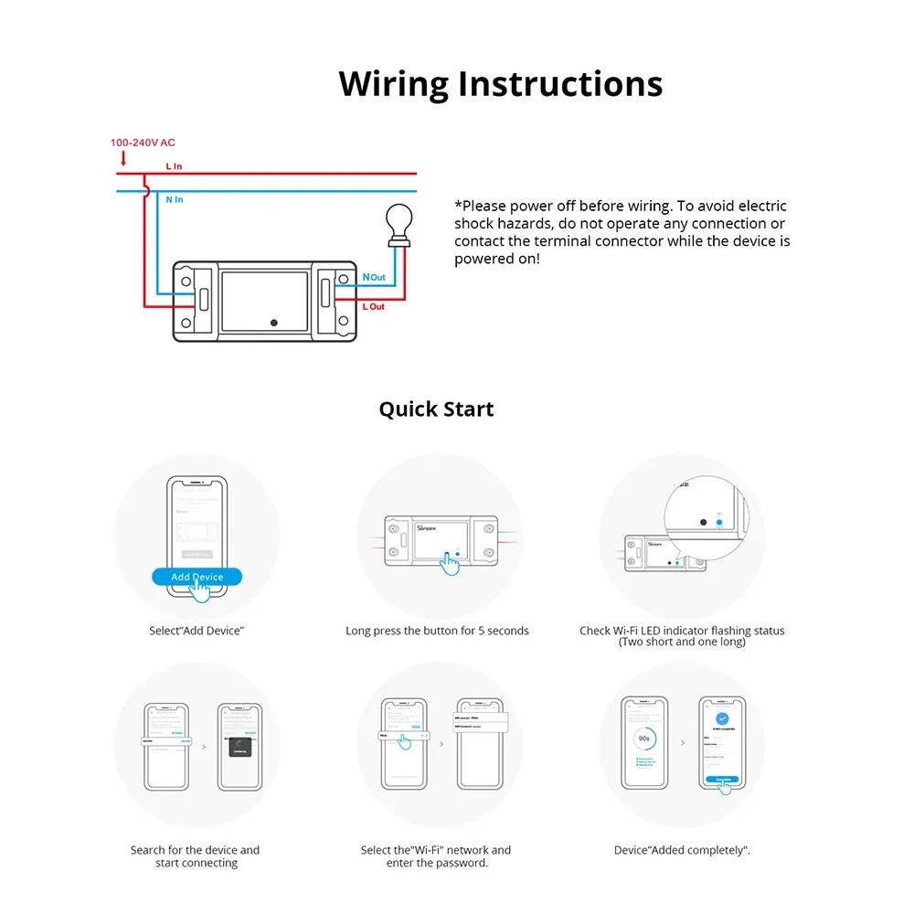 SONOFFBasicR4WiFiESP32ChipSmartSwitch10A2400WSmartSceneMagicSwitchModuleeWeLinkIFTTTAPPRemoteControl-2004342-3