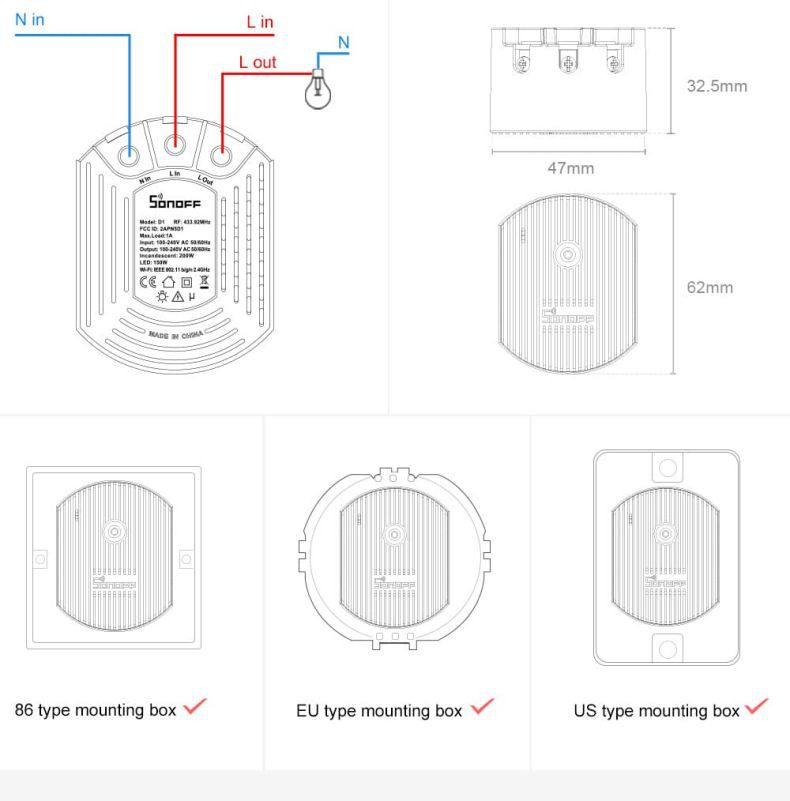 SONOFFD1WifiSmartDimmerSwitchLightBrightnessAdjustableSmartSceneMiniSwitchModulewithRM433R2RemoteAPP-2014091-13
