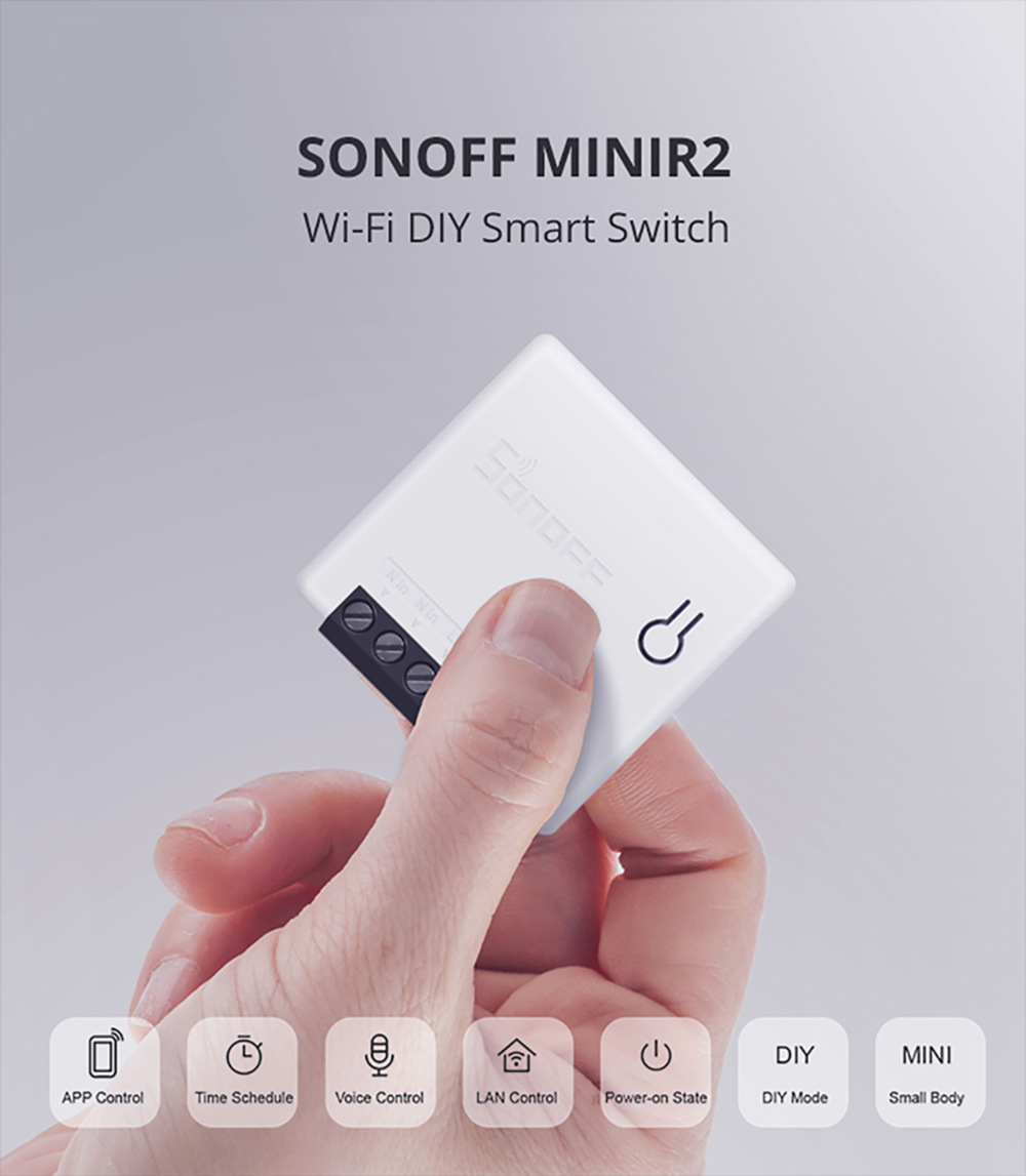 SONOFFMINIR2SmartHomeWiFiSwitchRelayModuleWirelessWi-fiDIYSwitchTwoWayControlSonoffInterruptorWorkwi-2008112-1
