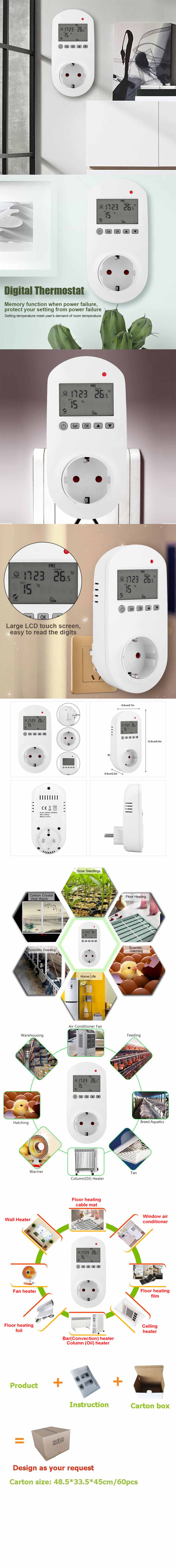 SmartWiFiTemperatureControllerConstantTemperatureHeatingThermostatEUStandardSocketLCDWirelessHighFre-1984040-1