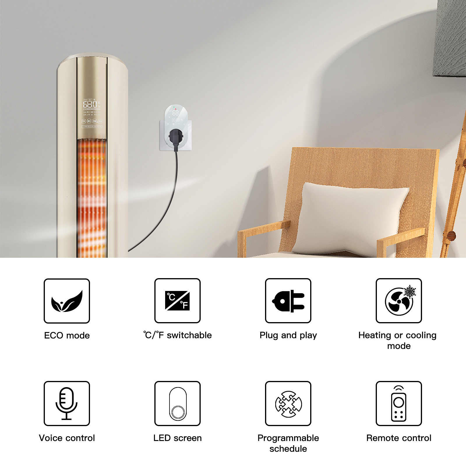 SmartWiFiThermostatEUPlugLEDProgrammableOutletTemperatureHeatingCoolingMode16ASocketRemoteHatchingAP-1980149-7