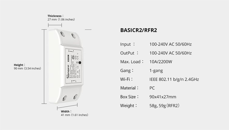 SonoffBasicR2WifiDIYSmartSwitchRemoteControllerTimerLightSwitchModule10AforSmartHomeAutomationWirele-1996337-2