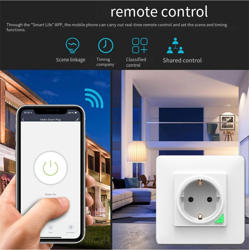 Tuya16AWiFiSmartEUWallSocketPowerMonitoringOutletTimingFunctionAPPRemoteControlVoiceControlwithAlexa-2013038-3