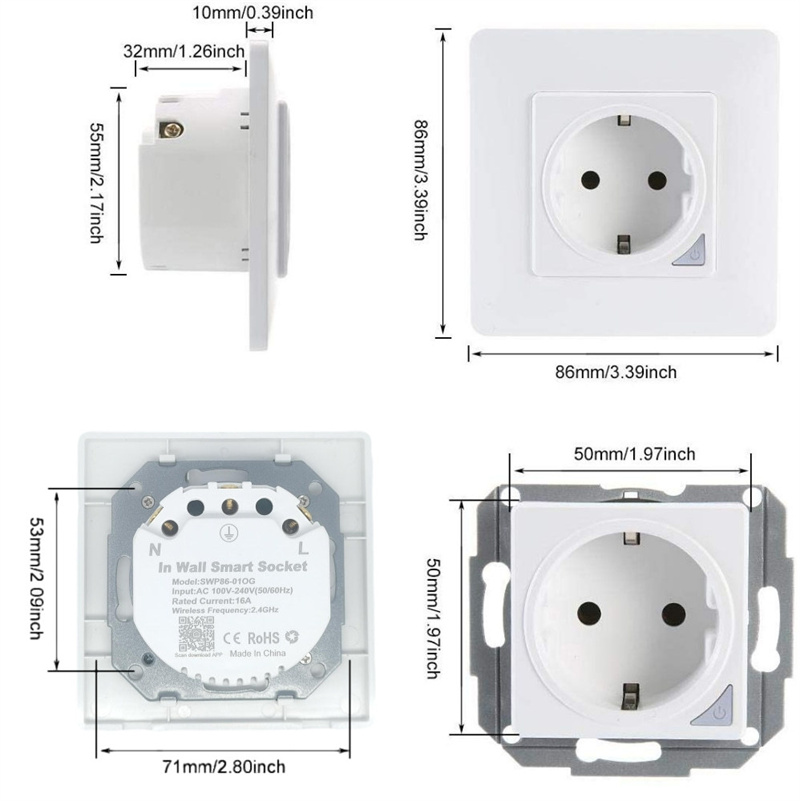 Tuya16AWiFiSmartEUWallSocketPowerMonitoringOutletTimingFunctionAPPRemoteControlVoiceControlwithAlexa-2013038-10