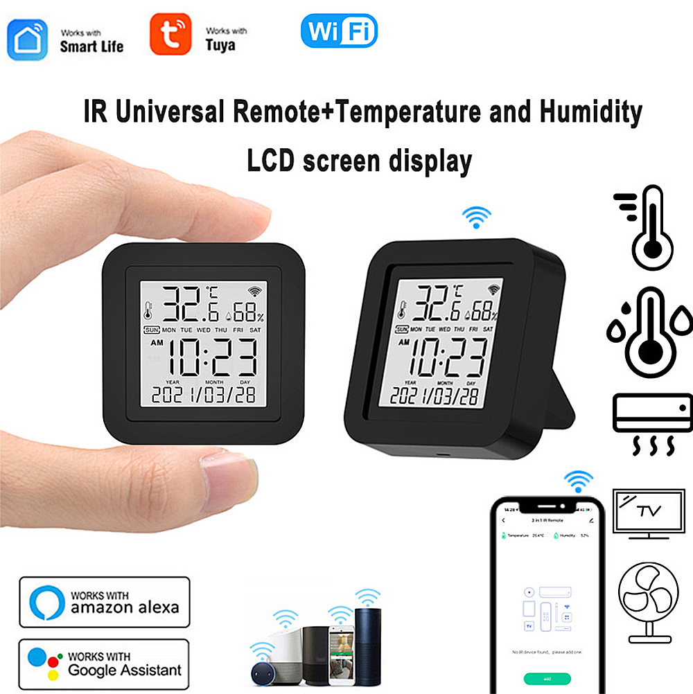 TuyaIRSmartDigitalTemperatureandHumiditySensorLCDDisplayRemoteAirConditionerTVControllerIntelligentH-1969138-1