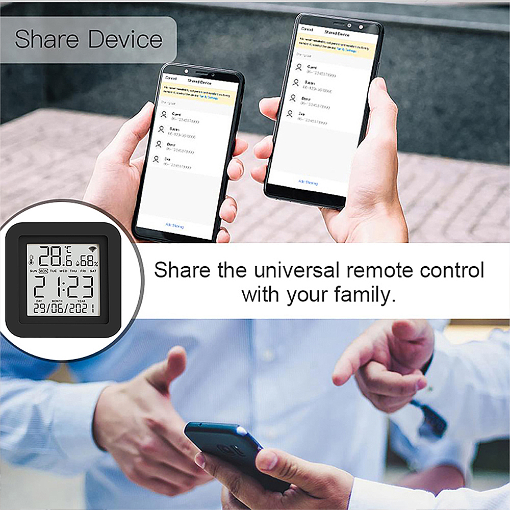 TuyaIRSmartDigitalTemperatureandHumiditySensorLCDDisplayRemoteAirConditionerTVControllerIntelligentH-1969138-9