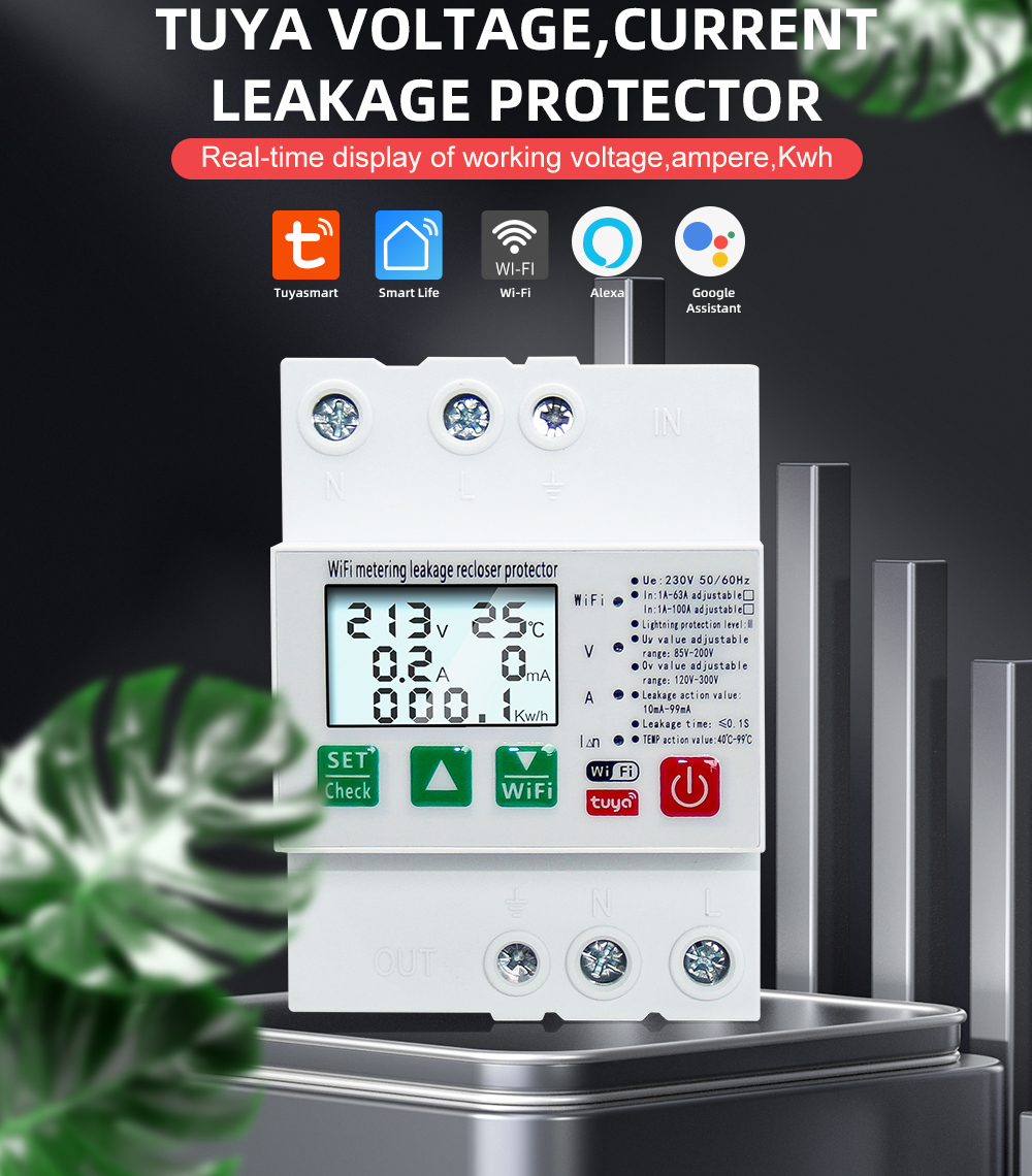 TuyaSmartLeakageCircuitBreakerWIFIEnergyMeterKwhMeteringSwitchTimerwithVoltageCurrentandLeakageProte-1999736-1