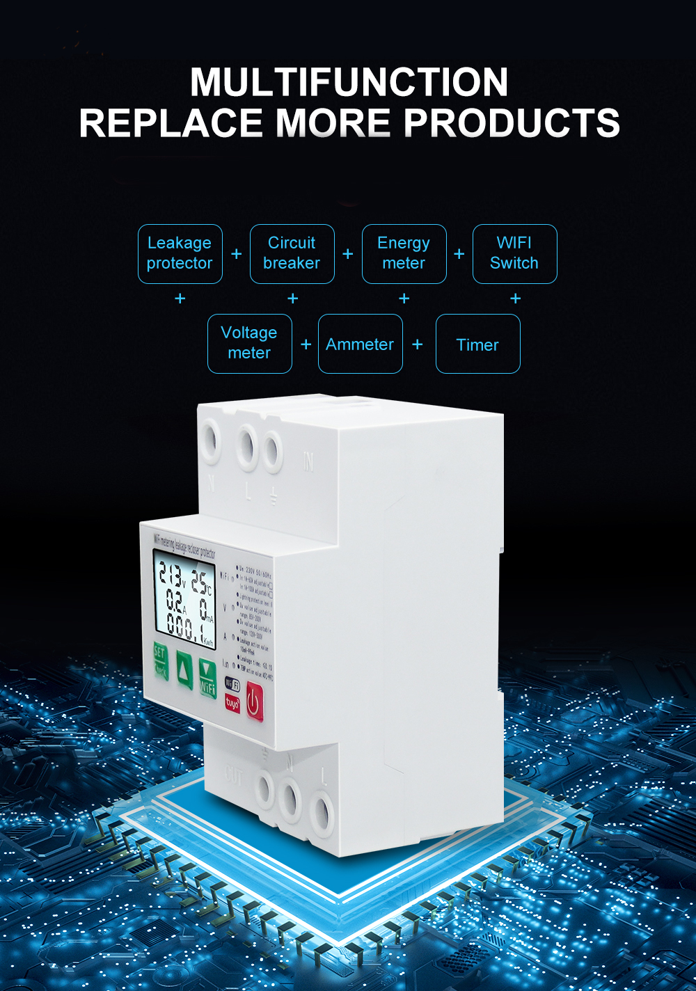 TuyaSmartLeakageCircuitBreakerWIFIEnergyMeterKwhMeteringSwitchTimerwithVoltageCurrentandLeakageProte-1999736-8
