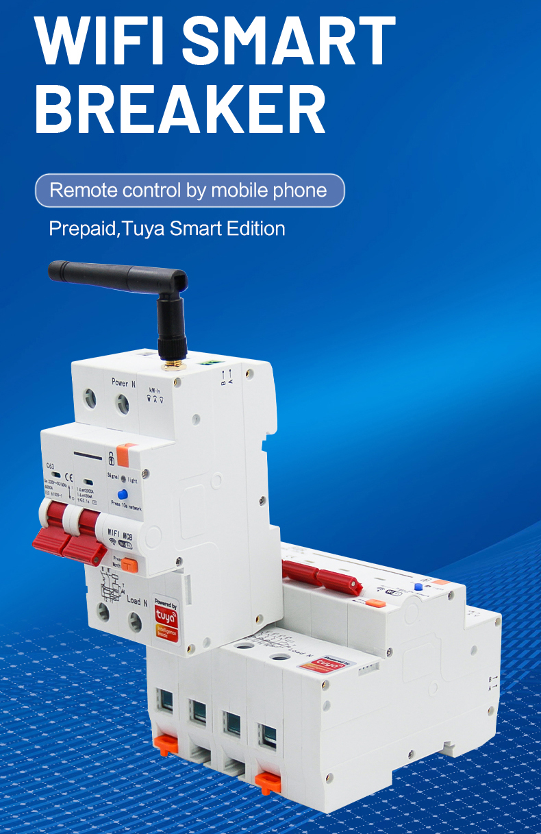 TuyaSmartWiFi2P4P63AMeteringLeakageCircuitBreakerTimerSwitchVoltageCurrentProtectorAPPControl-1999907-1