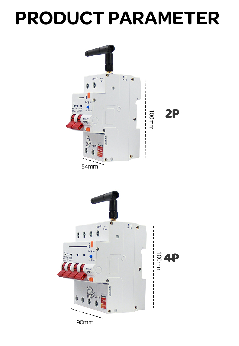 TuyaSmartWiFi2P4P63AMeteringLeakageCircuitBreakerTimerSwitchVoltageCurrentProtectorAPPControl-1999907-9