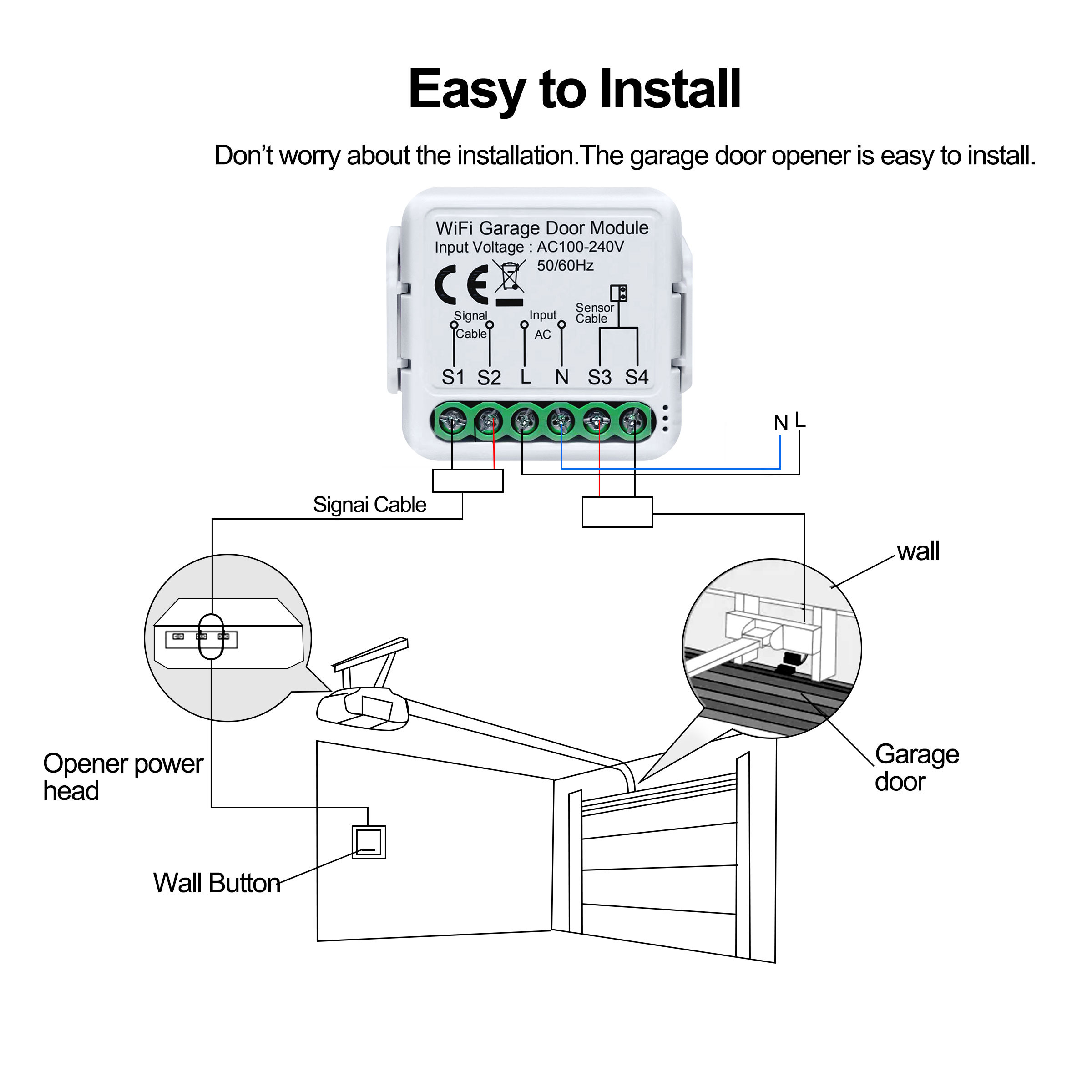 TuyaSmartWiFiGarageDoorSensorsOpenerController100V-240VVoiceRemoteControlSwitchsupportAlexaGoogleHom-1996015-3