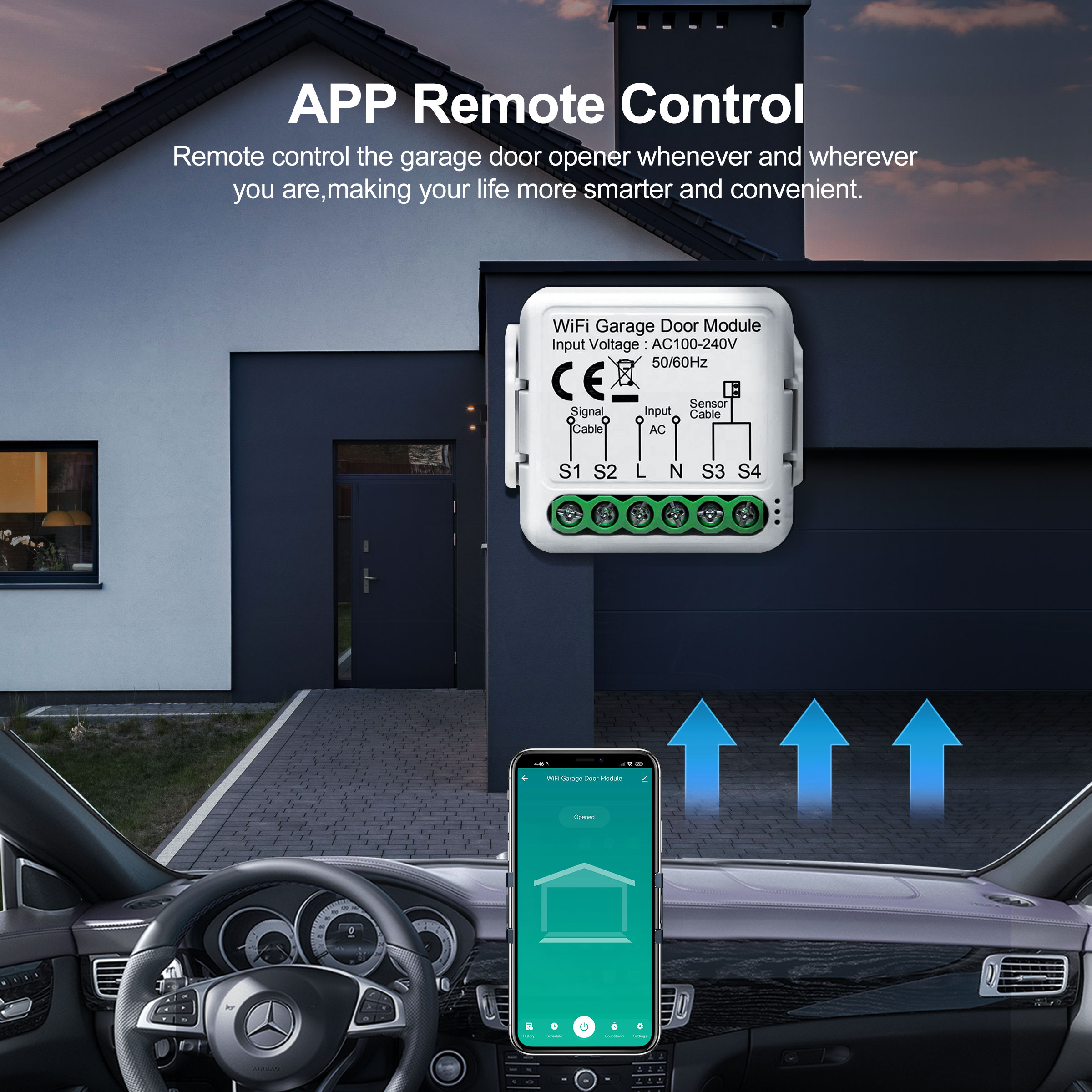 TuyaSmartWiFiGarageDoorSensorsOpenerController100V-240VVoiceRemoteControlSwitchsupportAlexaGoogleHom-1996015-6