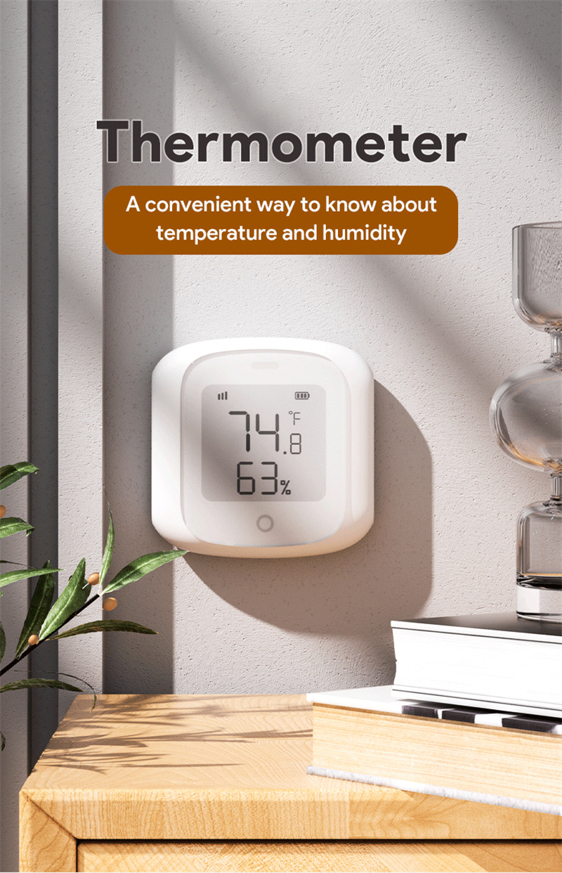TuyaSmartWiFiZigbeTemperatureHumiditySensorIndoorHygrometerThermometerDetectorwithLCDDisplayRemoteCo-2002256-1