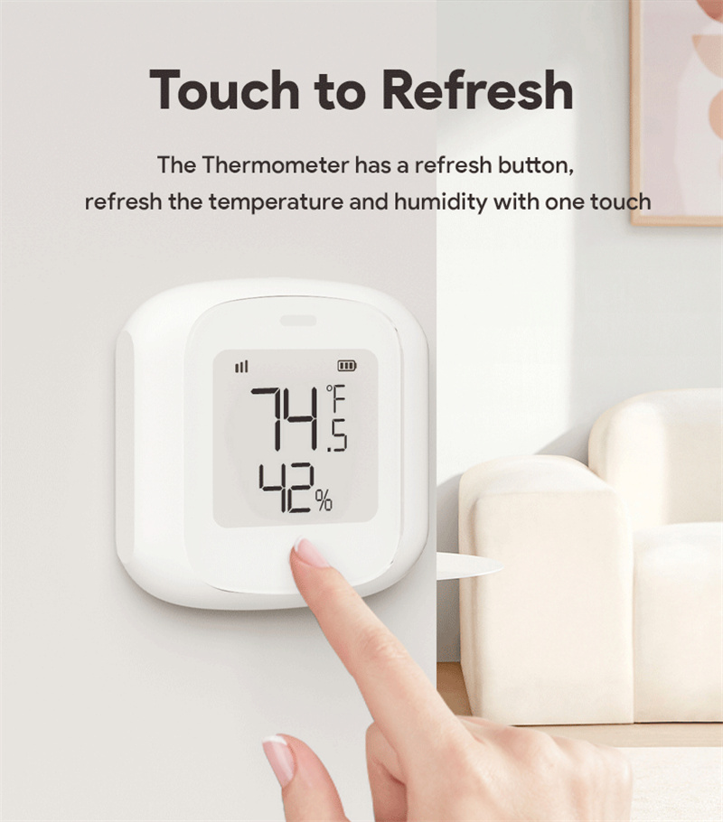 TuyaSmartWiFiZigbeTemperatureHumiditySensorIndoorHygrometerThermometerDetectorwithLCDDisplayRemoteCo-2002256-4