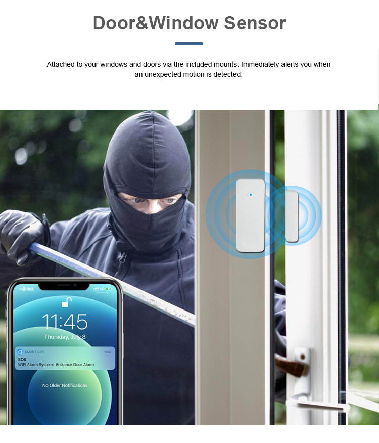 TuyaWIFIAlarmSensorKitEUStandardInfraredDoorbellSmartHomeSecurityAlarmWorkwithAlexaandGooglehome-1880749-3